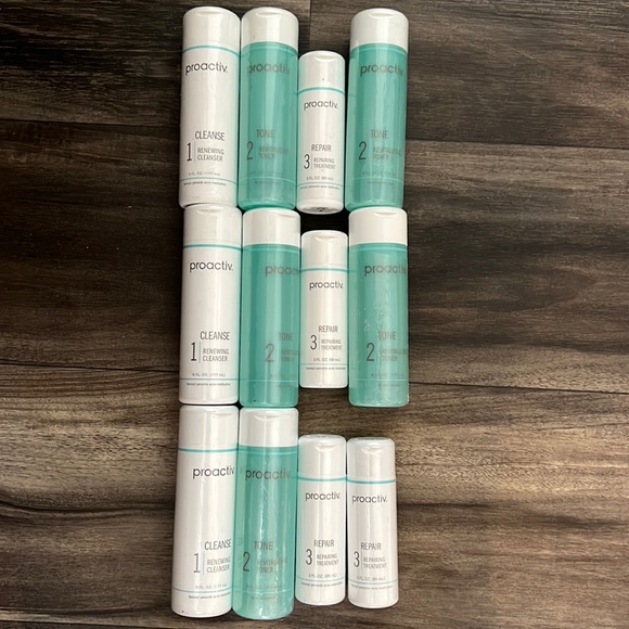 3 sets of ProActiv Skincare plus 2 extra Toner and 1 extra repairing lotion